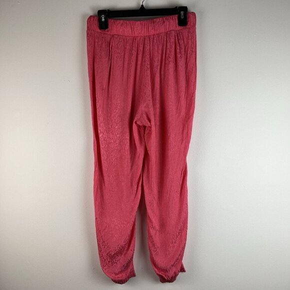 Nation LTD Fremont UnJoggers Womens M Cheetah Jacquard Sateen Pink Lightweight - Picture 8 of 16